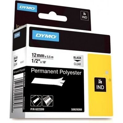 Nastro Dymo 622289 - Nero su trasparente (12 mm)
