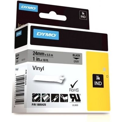 Dymo 1805425 Nastro per etichettatura Nero su grigio (24 mm)