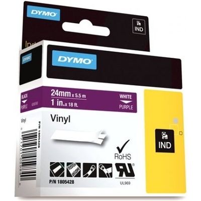 Nastro Dymo 1805428 - Nero su viola (24 mm x 24 mm)