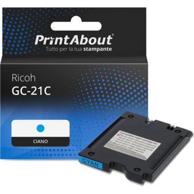 Cartuccia compatibile Ricoh GC-21C (405533) - Ciano