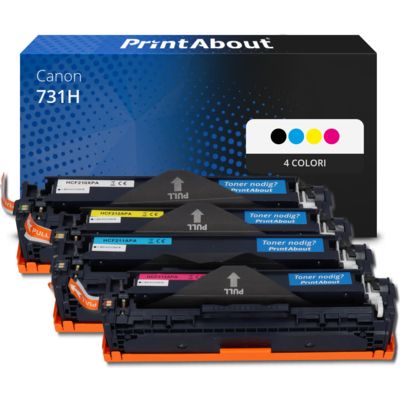 Toner compatibile Canon 731H  - 4 colori Alta capacità Multipack