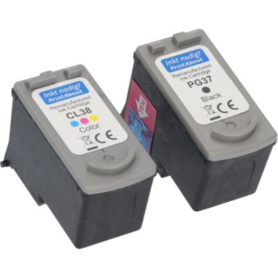 Cartuccia compatibile Canon PG-37 / CL-38 - Nero + 3 colori Multipack