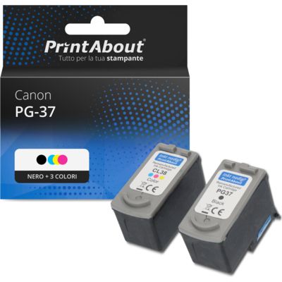 Cartuccia compatibile Canon PG-37 / CL-38 - Nero + 3 colori Multipack