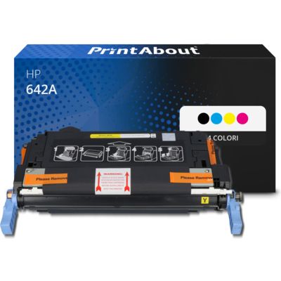 Toner compatibile HP 642A (CB400A) - 4 colori Multipack