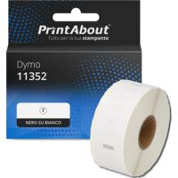 Etichetta compatibile Dymo 11352 (S0722520) - Nero su bianco (54 mm x 25 mm)