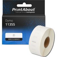 Etichetta compatibile Dymo 11355 - Nero su bianco (19 mm x 51 mm)