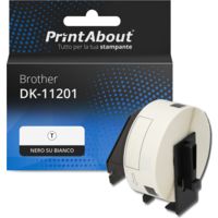 Etichetta compatibile Brother DK-11201 - Nero su bianco (29 mm x 90 mm)