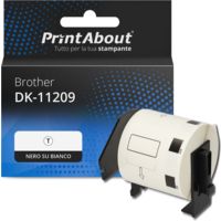 Etichetta compatibile Brother DK-11209 - Nero su bianco (29 mm x 62 mm)
