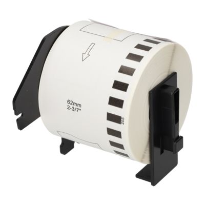 Etichetta compatibile Brother DK-22205 - Nero su bianco (62 mm)