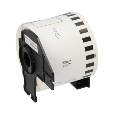 Etichetta compatibile Brother DK-22205 - Nero su bianco (62 mm)