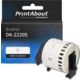 Etichetta compatibile Brother DK-22205 - Nero su bianco (62 mm)