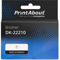 Etichetta compatibile Brother DK-22210 - Nero su bianco (29 mm)
