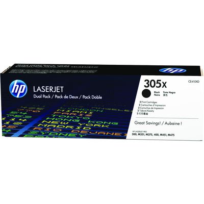 Toner HP 305X (CE410XD) - 2x nero ad alta capacità Multipack