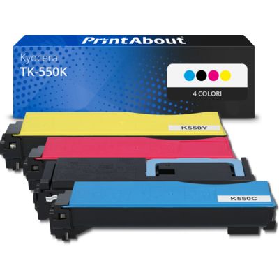 Toner compatibile Kyocera TK-550K - 4 colori Multipack