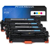 Toner compatibile HP 312X (CF380X) - 4 colori Alta capacità Multipack