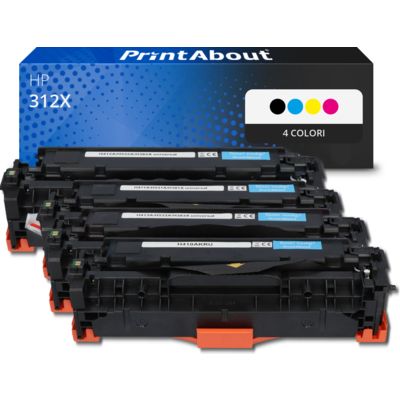 Toner compatibile HP 312X (CF380X) - 4 colori Alta capacità Multipack