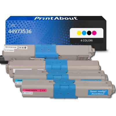 Toner compatibile OKI 44973536 - 4 colori Multipack