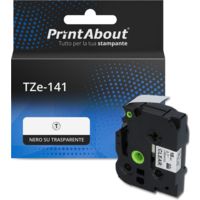 Nastro compatibile Brother TZe-141 - Nero su trasparente (18 mm)