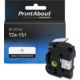 Nastro compatibile Brother TZe-151 - Nero su trasparente (24 mm x 24 mm)