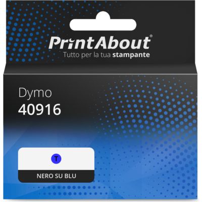 Nastro compatibile Dymo 40916 (S0720710) - Nero su blu (9 mm)