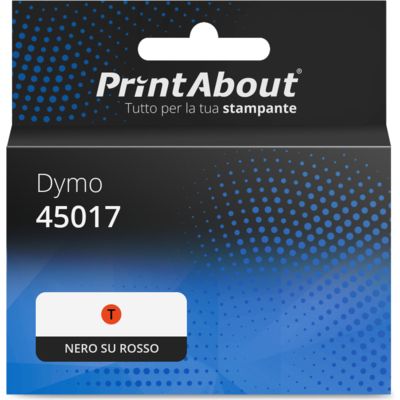 Nastro compatibile Dymo 45017 (S0720570) - Nero su rosso (12 mm)