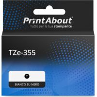 Nastro compatibile Brother TZe-355 - Bianco su nero (24 mm x 24 mm)