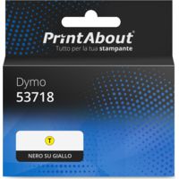 Nastro compatibile Dymo 53718 (S0720980) - Nero su giallo (24 mm x 24 mm)