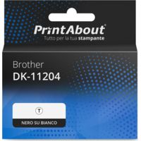 Etichetta compatibile Brother DK-11204 - Nero su bianco (17 mm x 54 mm)