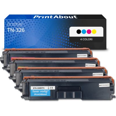 Toner compatibile Brother TN-326 - 4 colori Alta capacità Multipack