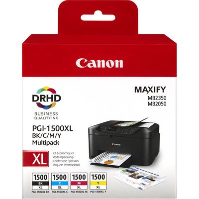 Cartuccia stampante Canon PGI-1500XL BK/C/M/Y - 4 colori Alta capacità Multipack