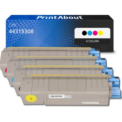 Toner compatibile OKI 44315308 - 4 colori Multipack