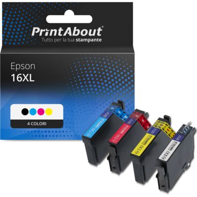 Cartuccia compatibile Epson 16XL (T1631) - 4 colori Multipack