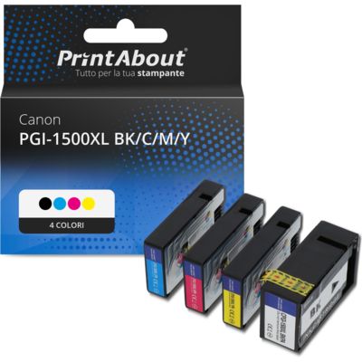 Cartuccia compatibile Canon PGI-1500XL BK/C/M/Y - 4 colori Alta Capacità Multipack