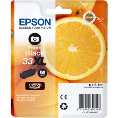 Cartuccia stampante Epson 33XL (C13T33614012) - Nero fotografico Alta capacità