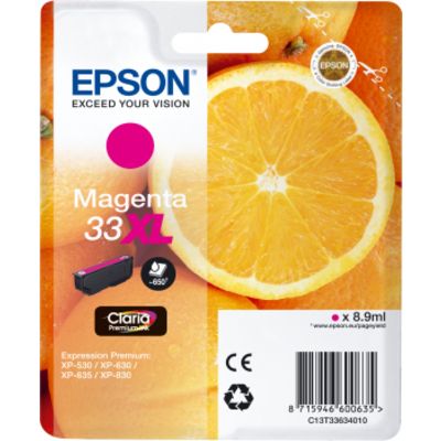 Cartuccia stampante Epson 33XL (C13T33634012) - Magenta Alta capacità