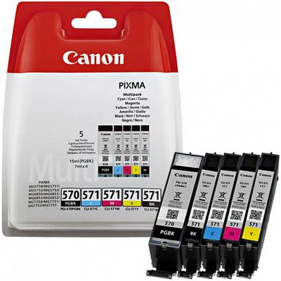 Cartuccia stampante Canon PGI-570 / CLI-571 PGBK/C/M/Y/BK - 5 colori Multipack