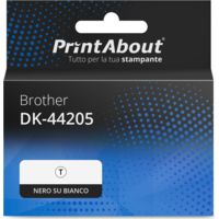Etichetta compatibile Brother DK-44205 - Nero su bianco (62 mm)