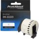 Etichetta compatibile Brother DK-22223 - Nero su bianco (50 mm)