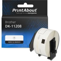 Etichetta compatibile Brother DK-11208 - Nero su bianco (38 mm x 90 mm)