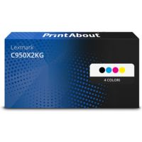 Toner compatibile Lexmark C950X2KG - 4 colori Capacità extra-elevata Multipack