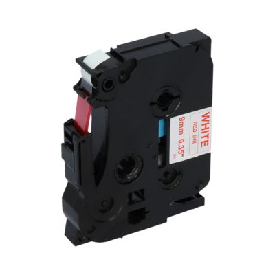Nastro compatibile Brother TZe-222 - Rosso su bianco (9 mm)