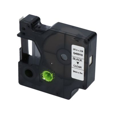 Nastro compatibile Dymo 40910 (S0720670) - Nero su trasparente (9 mm)