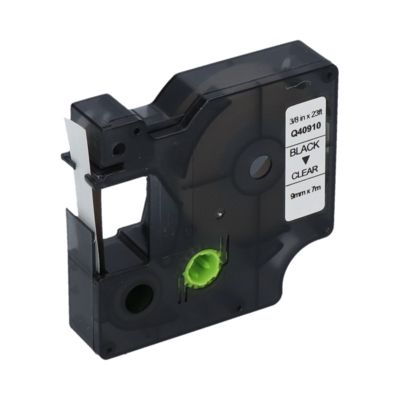 Nastro compatibile Dymo 40910 (S0720670) - Nero su trasparente (9 mm)