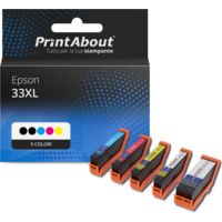 Cartuccia compatibile Epson 33XL (C13T33574012) - 5 colori Alta capacità Multipack