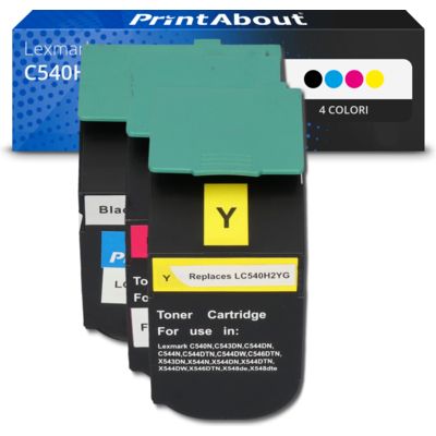 Toner compatibile Lexmark C540H1KG - 4 colori Alta capacità Multipack