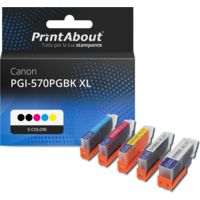 Cartuccia compatibile Canon PGI-570 XL / CLI-571 XL PGBK/C/M/Y/BK - 5 colori Alta Capacità Multipack