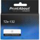 Nastro compatibile Brother TZe-132 - Rosso su trasparente (12 mm)