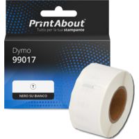 Etichetta compatibile Dymo 99017 - Nero su bianco (50 mm x 12 mm)