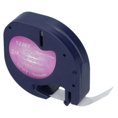 Nastro compatibile Dymo 12267 (S0721530) - Nero su trasparente (12 mm)