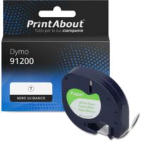 Nastro compatibile Dymo 91200 (S0721510) - Nero su bianco (12 mm)